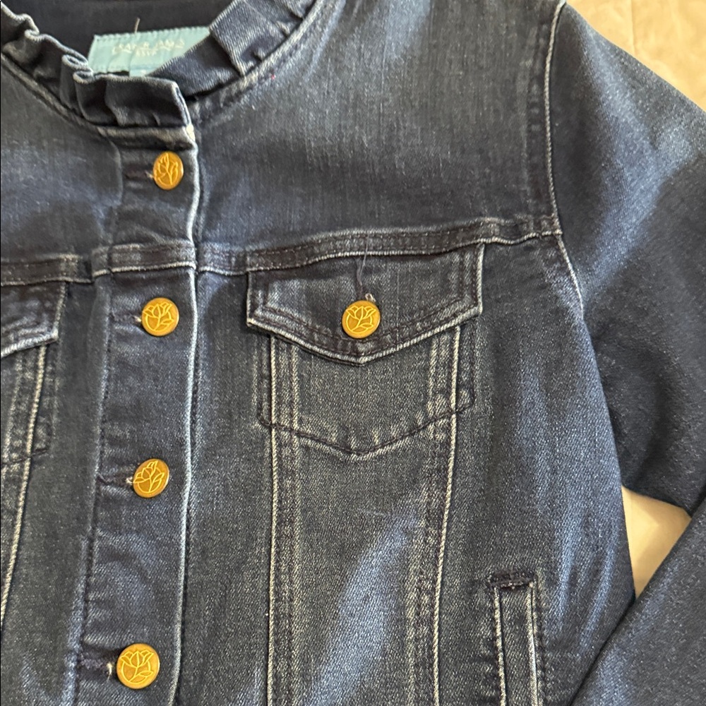 Draper James Dark Blue Jean Jacket: PRISTINE CONDITION - Picture 4 of 11